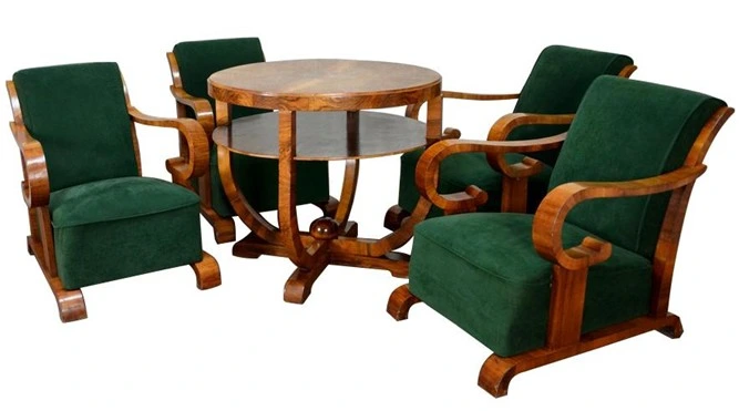 Komplet wypoczynkowy art déco